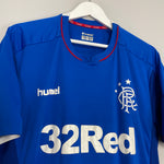 Shop 2018/19 RANGERS HOME SHIRT (XL) HUMMEL, classic football shirts, vintage football shirts & retro soccer jerseys at Cult Kits