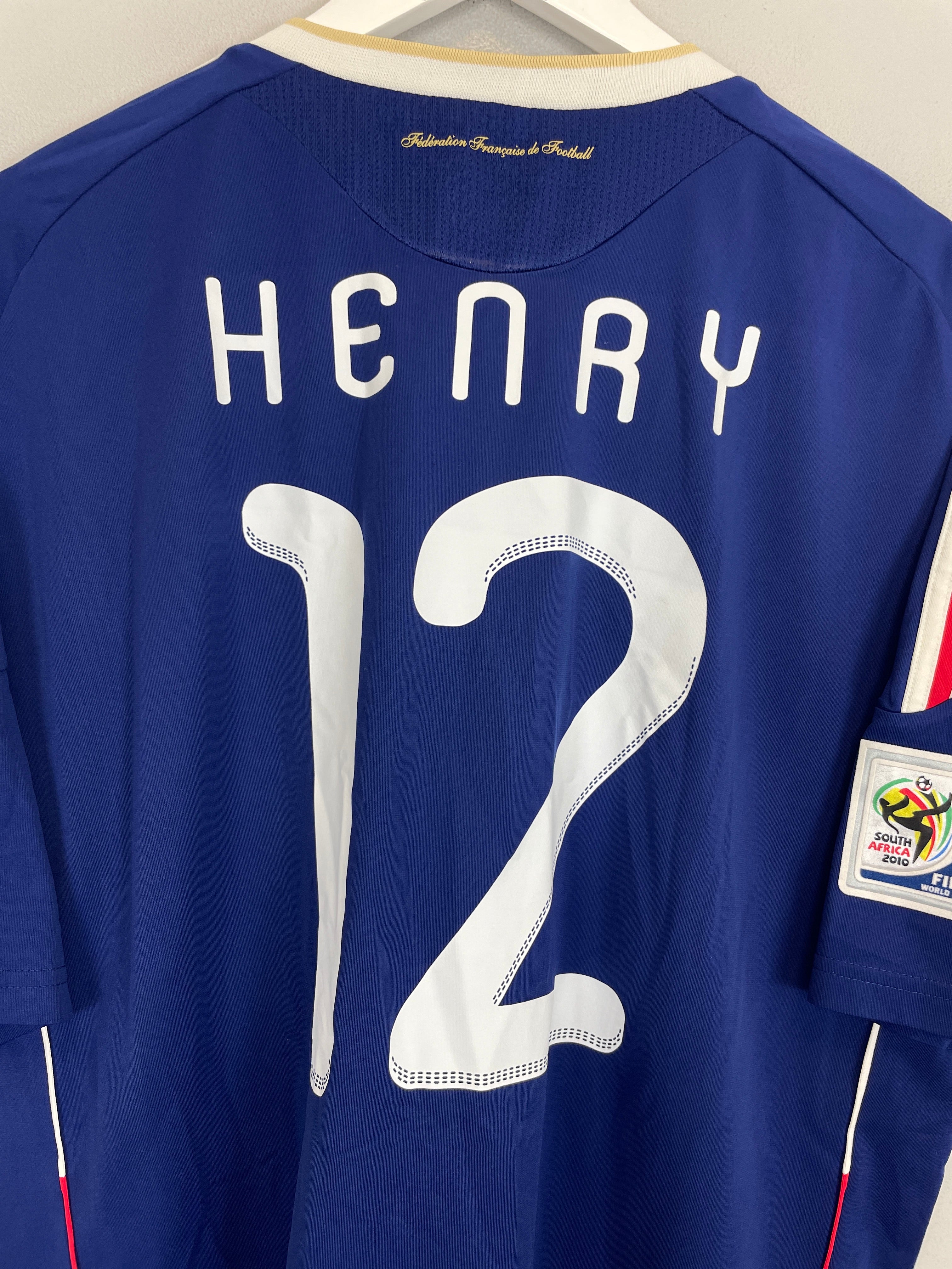 Shop 2009/10 FRANCE HENRY #12 HOME SHIRT (XL) ADIDAS, classic football shirts, vintage football shirts & retro soccer jerseys at Cult Kits