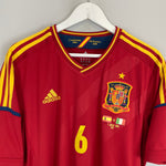Shop 2012/13 SPAIN A.INIESTA #6 HOME SHIRT (XL) ADIDAS, classic football shirts, vintage football shirts & retro soccer jerseys at Cult Kits