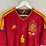 Shop 2012/13 SPAIN A.INIESTA #6 HOME SHIRT (XL) ADIDAS, classic football shirts, vintage football shirts & retro soccer jerseys at Cult Kits