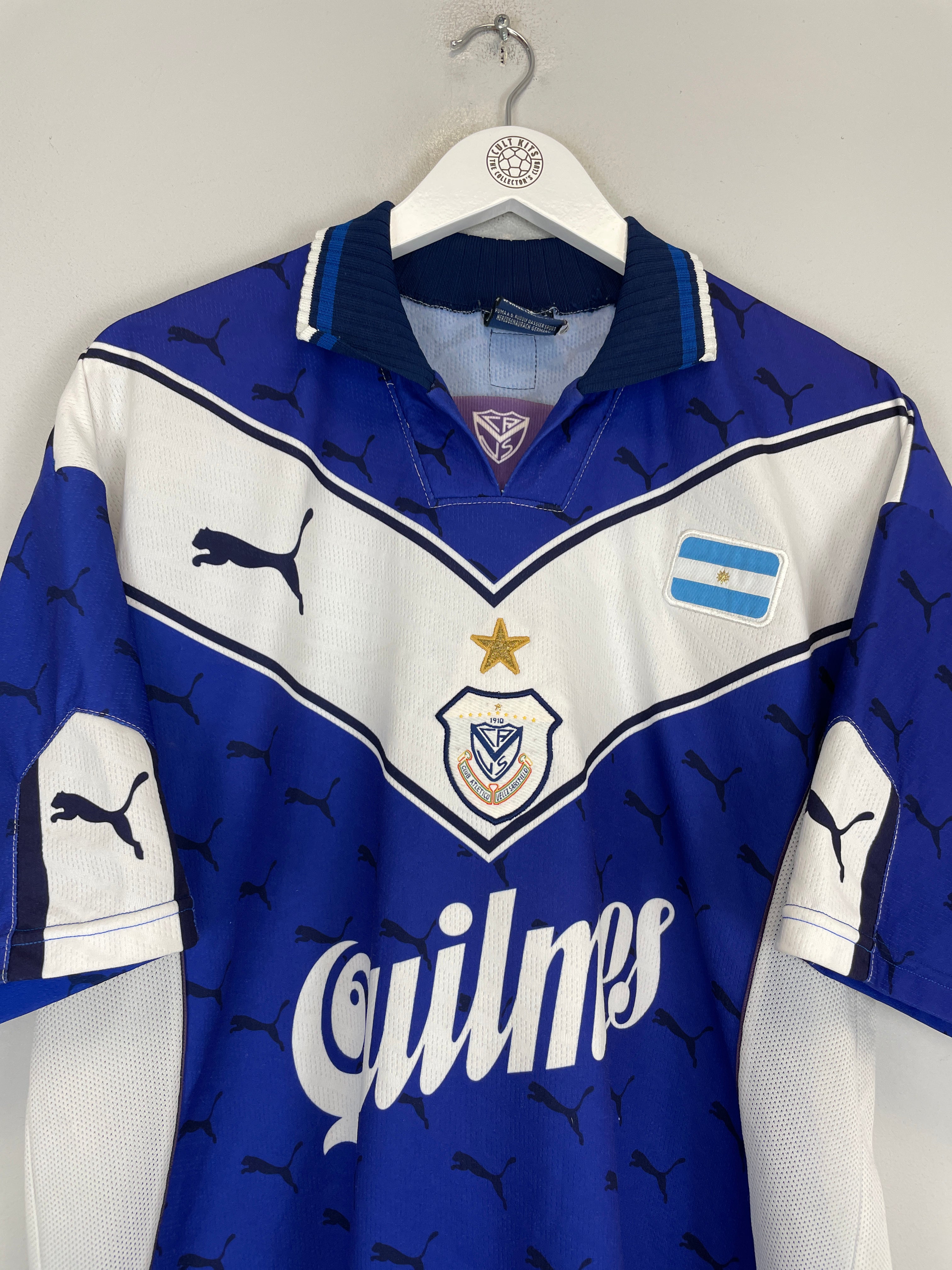 Shop 1998/99 VELEZ SARSFIELD #9 AWAY SHIRT (L) PUMA, classic football shirts, vintage football shirts & retro soccer jerseys at Cult Kits