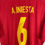 Shop 2012/13 SPAIN A.INIESTA #6 HOME SHIRT (XL) ADIDAS, classic football shirts, vintage football shirts & retro soccer jerseys at Cult Kits