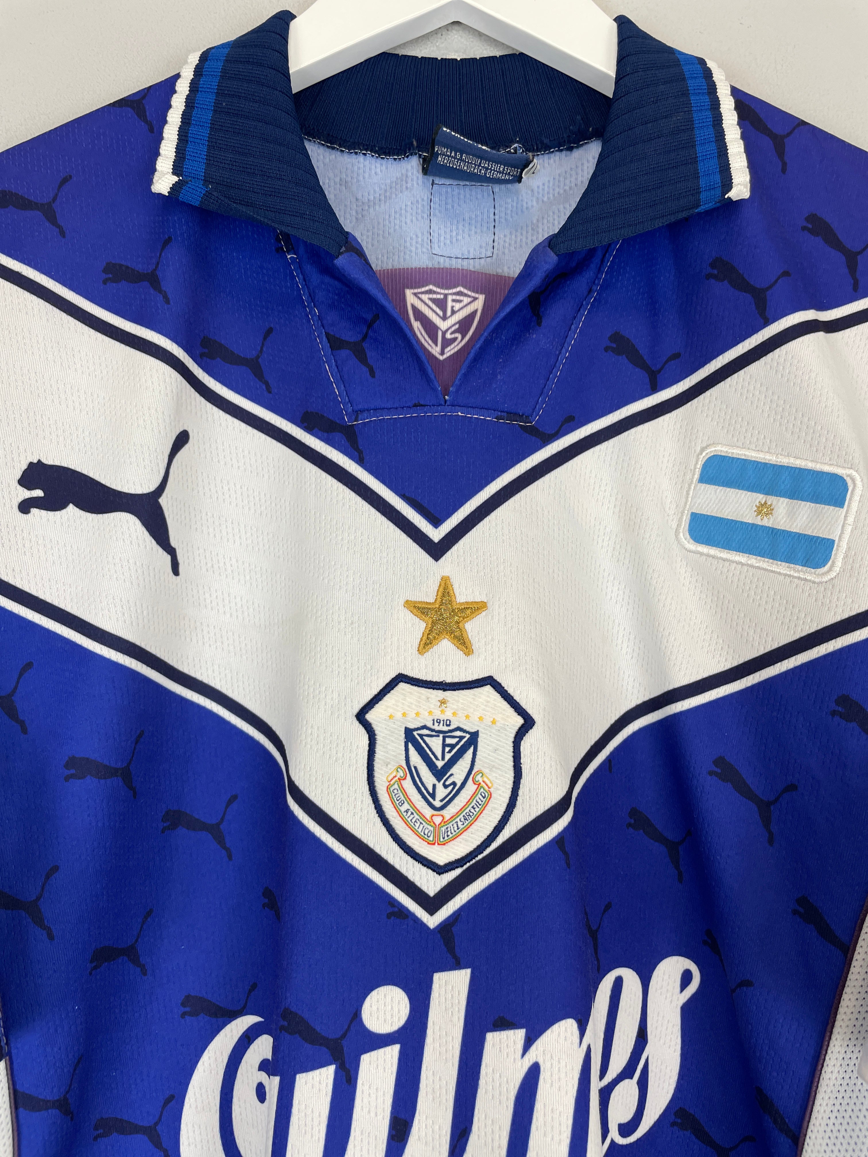 Shop 1998/99 VELEZ SARSFIELD #9 AWAY SHIRT (L) PUMA, classic football shirts, vintage football shirts & retro soccer jerseys at Cult Kits