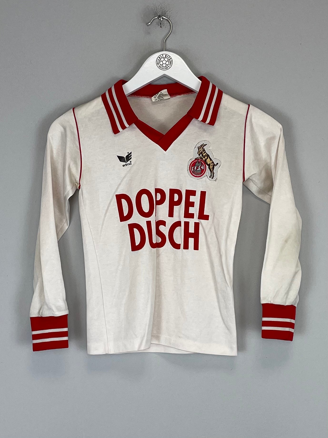 Shop 1983/85 FC KOLN L/S HOME SHIRT (XS.KIDS) ERIMA, classic football shirts, vintage football shirts & retro soccer jerseys at Cult Kits