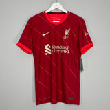Shop 2021/22 LIVERPOOL SALAH #11 *BNWT* AUTHENTIC HOME SHIRT (M) NIKE, classic football shirts, vintage football shirts & retro soccer jerseys at Cult Kits
