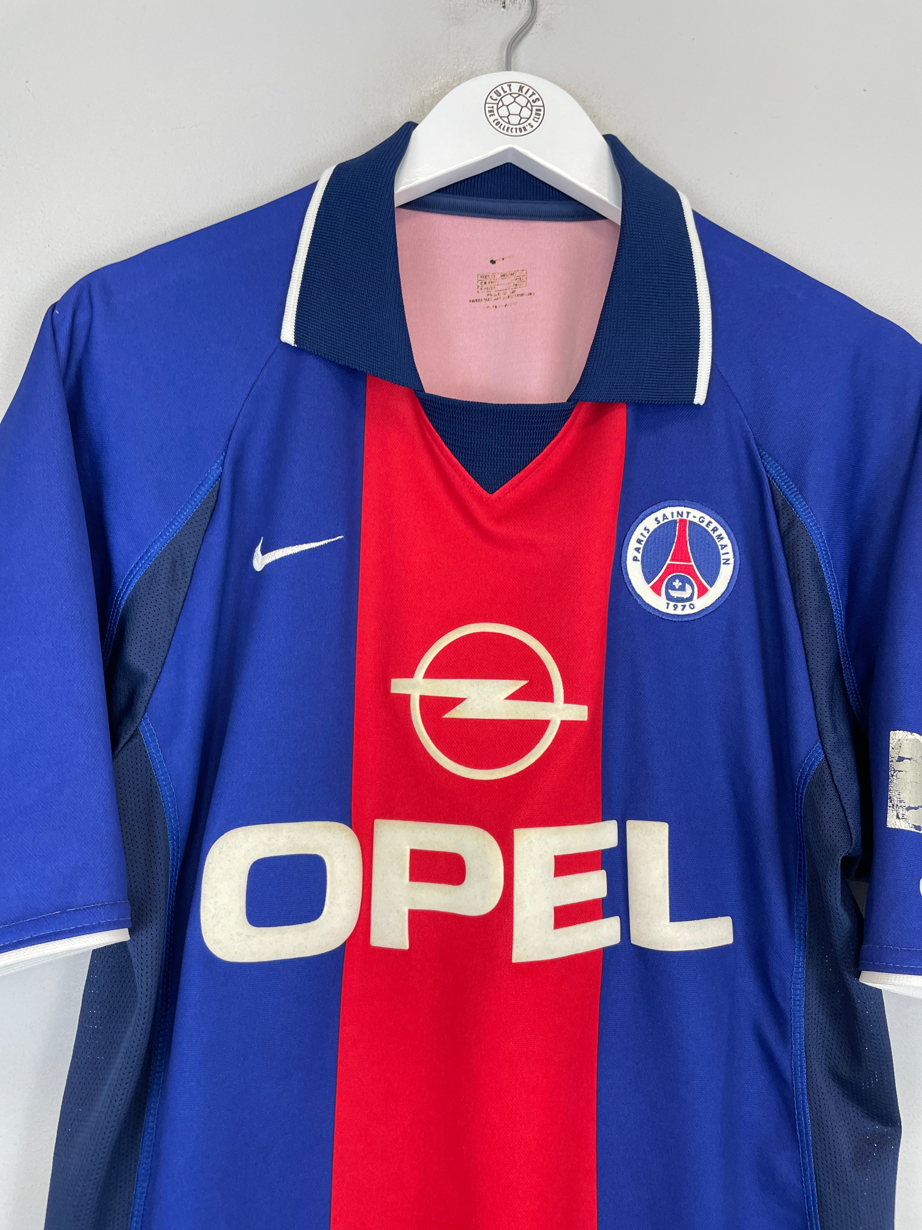 Shop 2000/01 PSG HOME SHIRT (M) NIKE, classic football shirts, vintage football shirts & retro soccer jerseys at Cult Kits