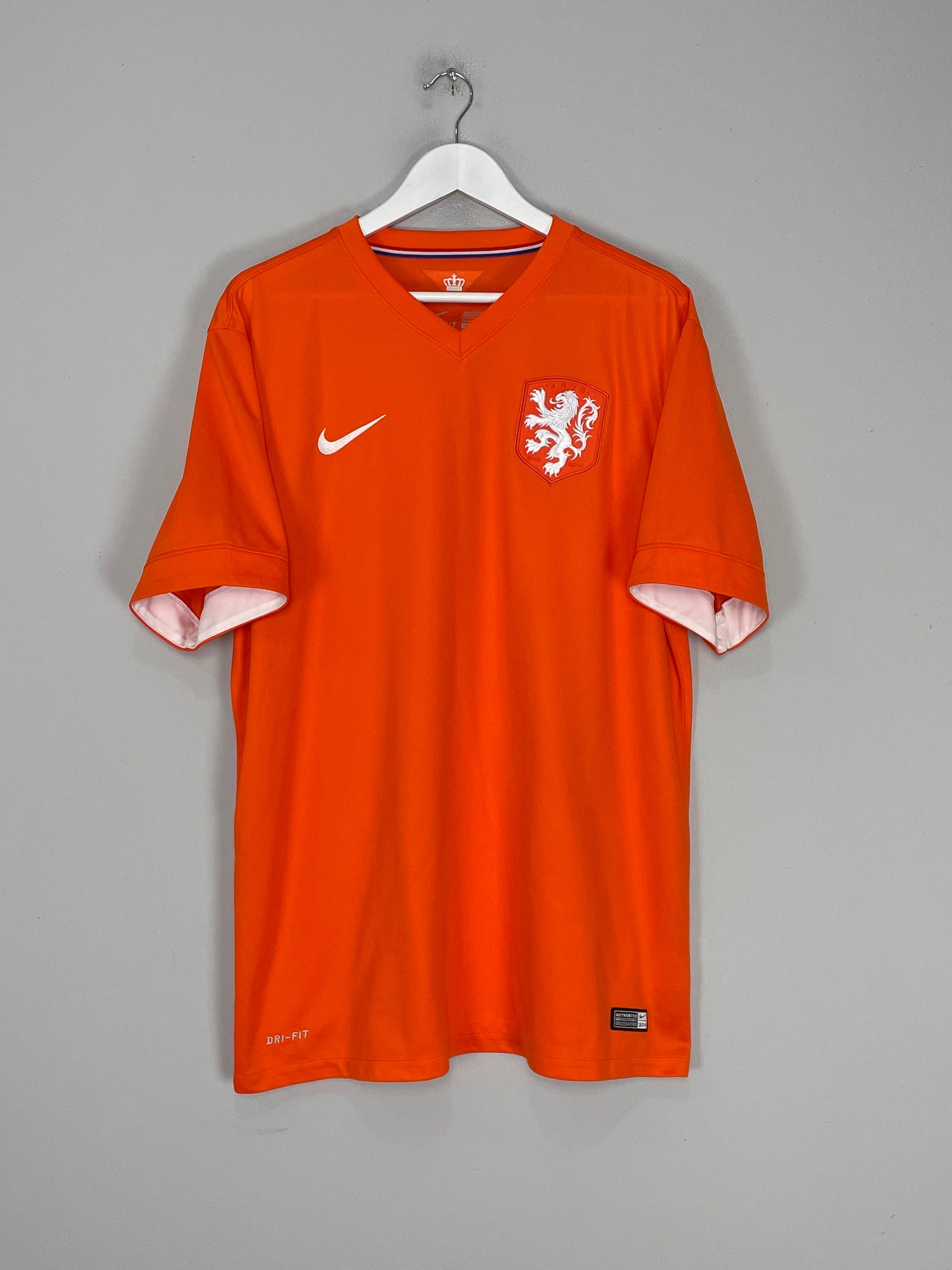 Shop 2014/15 NETHERLANDS HOME SHIRT (XL) NIKE, classic football shirts, vintage football shirts & retro soccer jerseys at Cult Kits