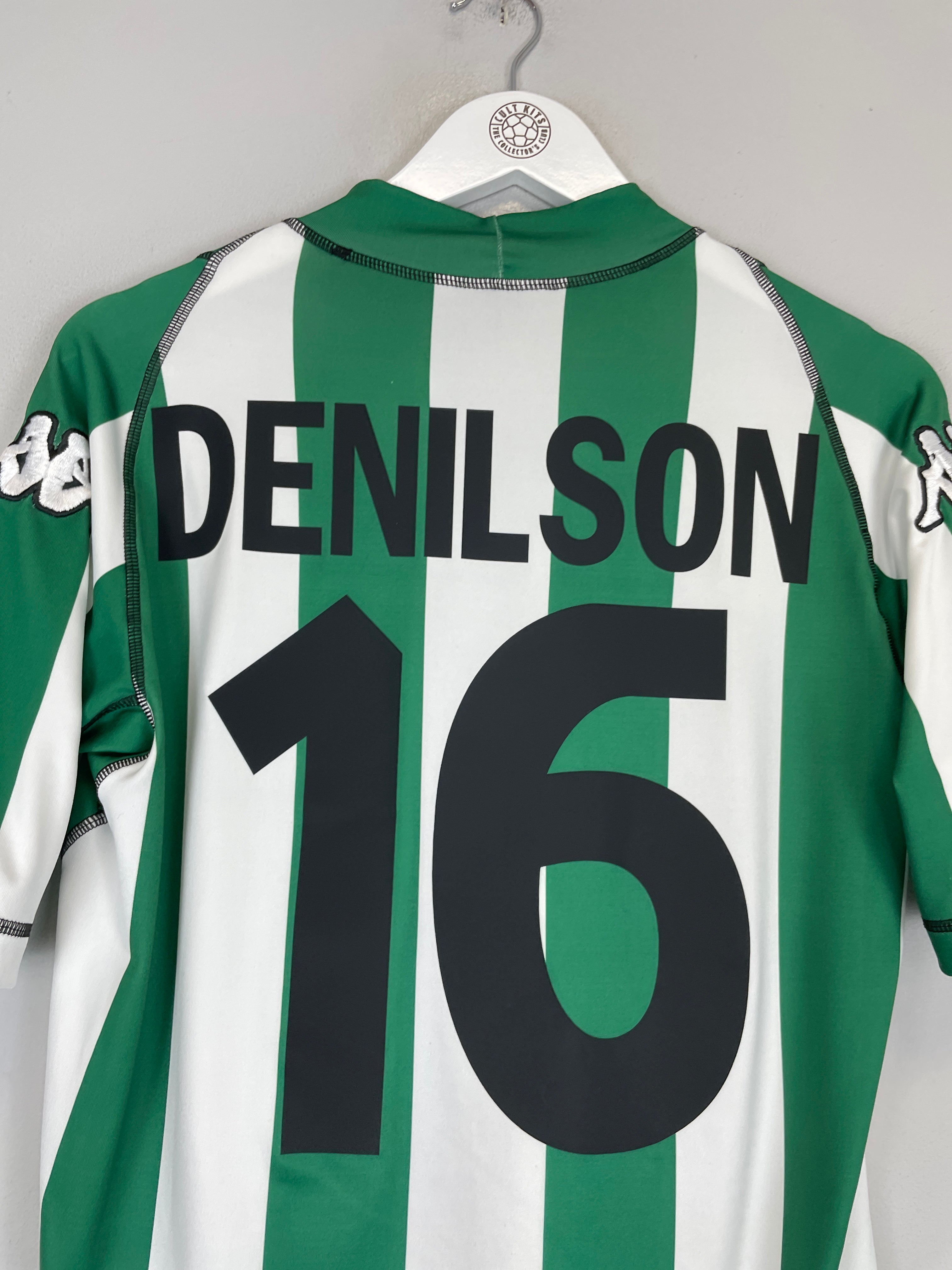 Shop 2003/04 REAL BETIS DENILSON #16 HOME SHIRT (M) KAPPA, classic football shirts, vintage football shirts & retro soccer jerseys at Cult Kits