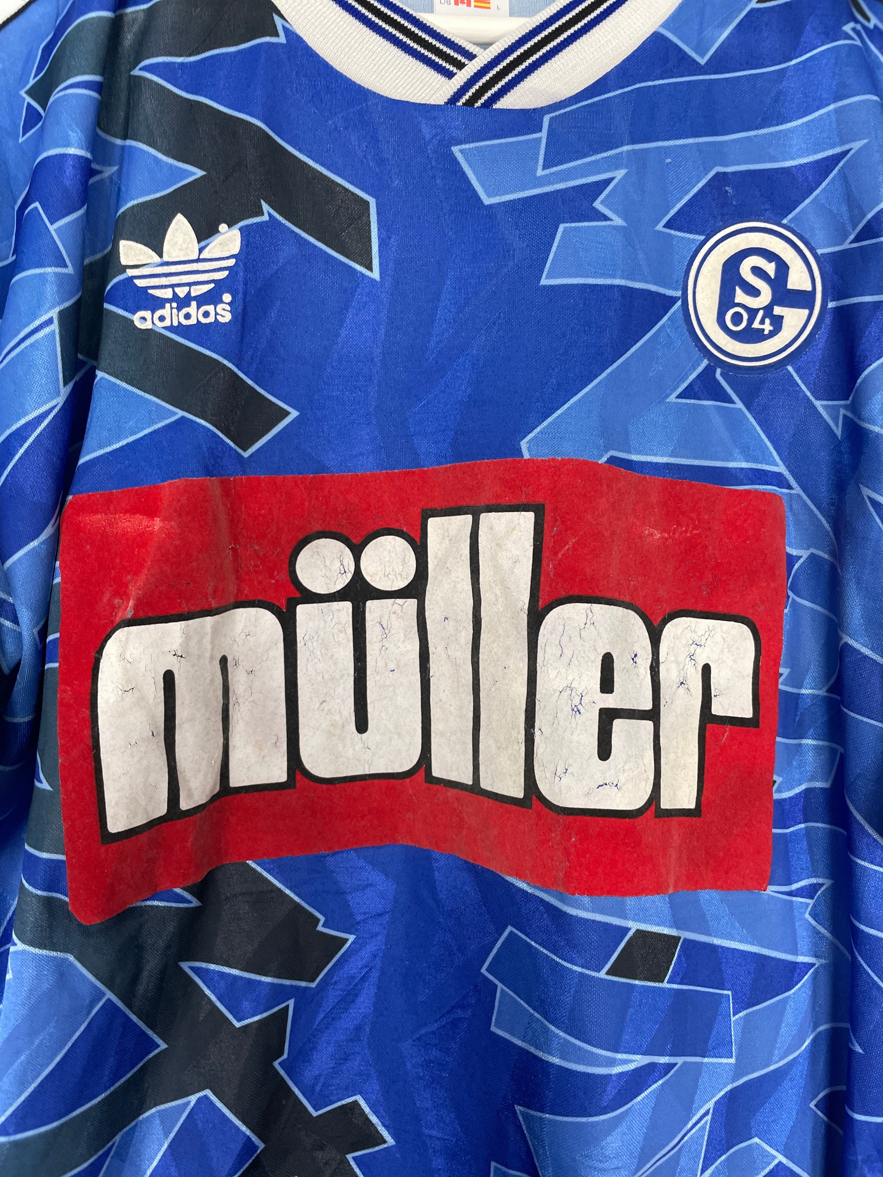Shop 1993/94 SCHALKE HOME SHIRT (L) ADIDAS, classic football shirts, vintage football shirts & retro soccer jerseys at Cult Kits