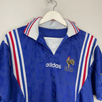 Shop 1996/98 FRANCE HOME SHIRT (L) ADIDAS, classic football shirts, vintage football shirts & retro soccer jerseys at Cult Kits