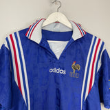 Shop 1996/98 FRANCE HOME SHIRT (L) ADIDAS, classic football shirts, vintage football shirts & retro soccer jerseys at Cult Kits