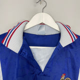 Shop 1996/98 FRANCE HOME SHIRT (L) ADIDAS, classic football shirts, vintage football shirts & retro soccer jerseys at Cult Kits