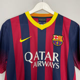 Shop 2013/14 BARCELONA NEYMAR JR #11 HOME SHIRT (M) NIKE, classic football shirts, vintage football shirts & retro soccer jerseys at Cult Kits