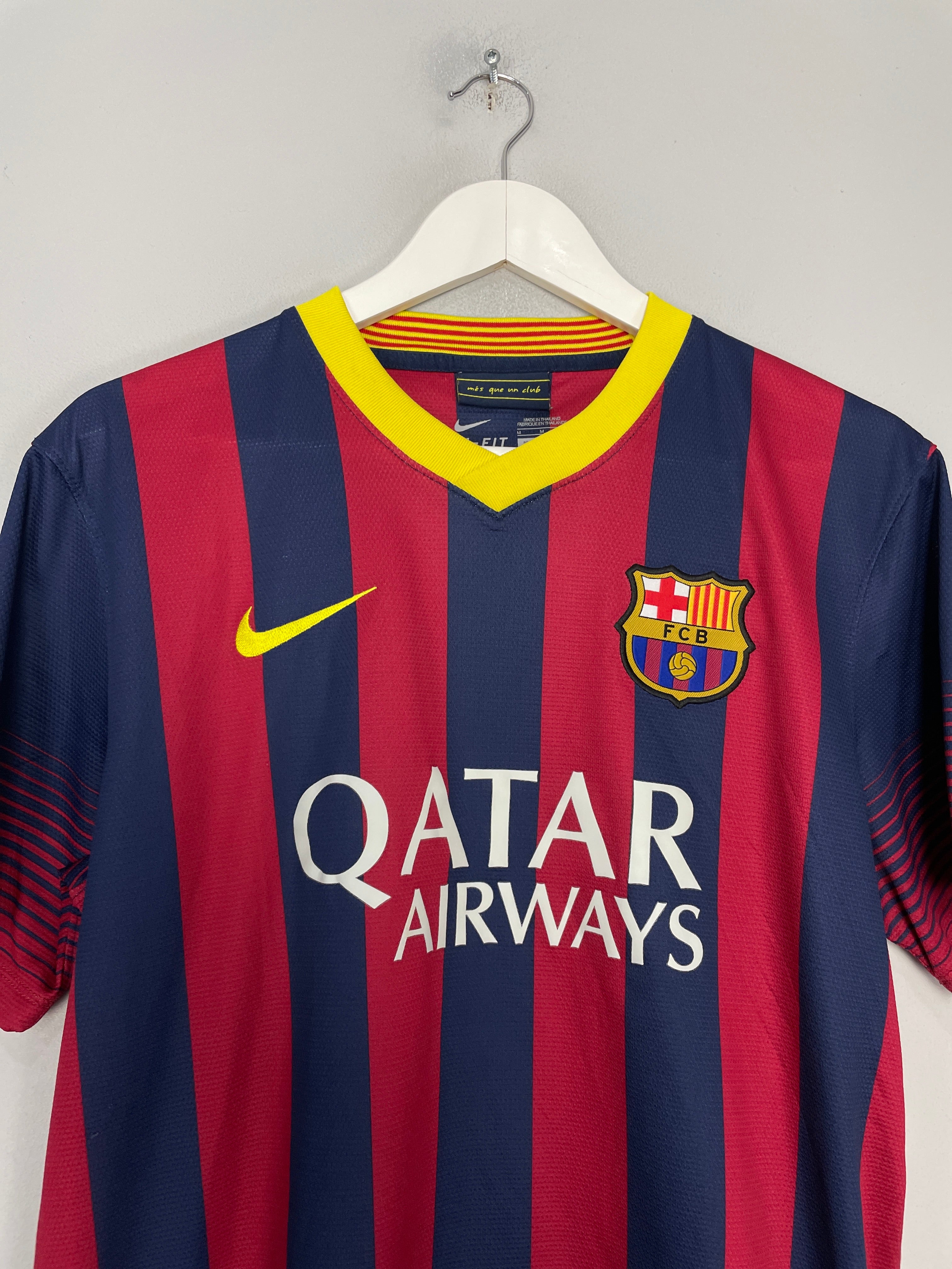 Shop 2013/14 BARCELONA NEYMAR JR #11 HOME SHIRT (M) NIKE, classic football shirts, vintage football shirts & retro soccer jerseys at Cult Kits