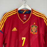2011/12 SPAIN DAVID VILLA #7 HOME SHIRT (XL) ADIDAS