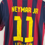 Shop 2013/14 BARCELONA NEYMAR JR #11 HOME SHIRT (M) NIKE, classic football shirts, vintage football shirts & retro soccer jerseys at Cult Kits