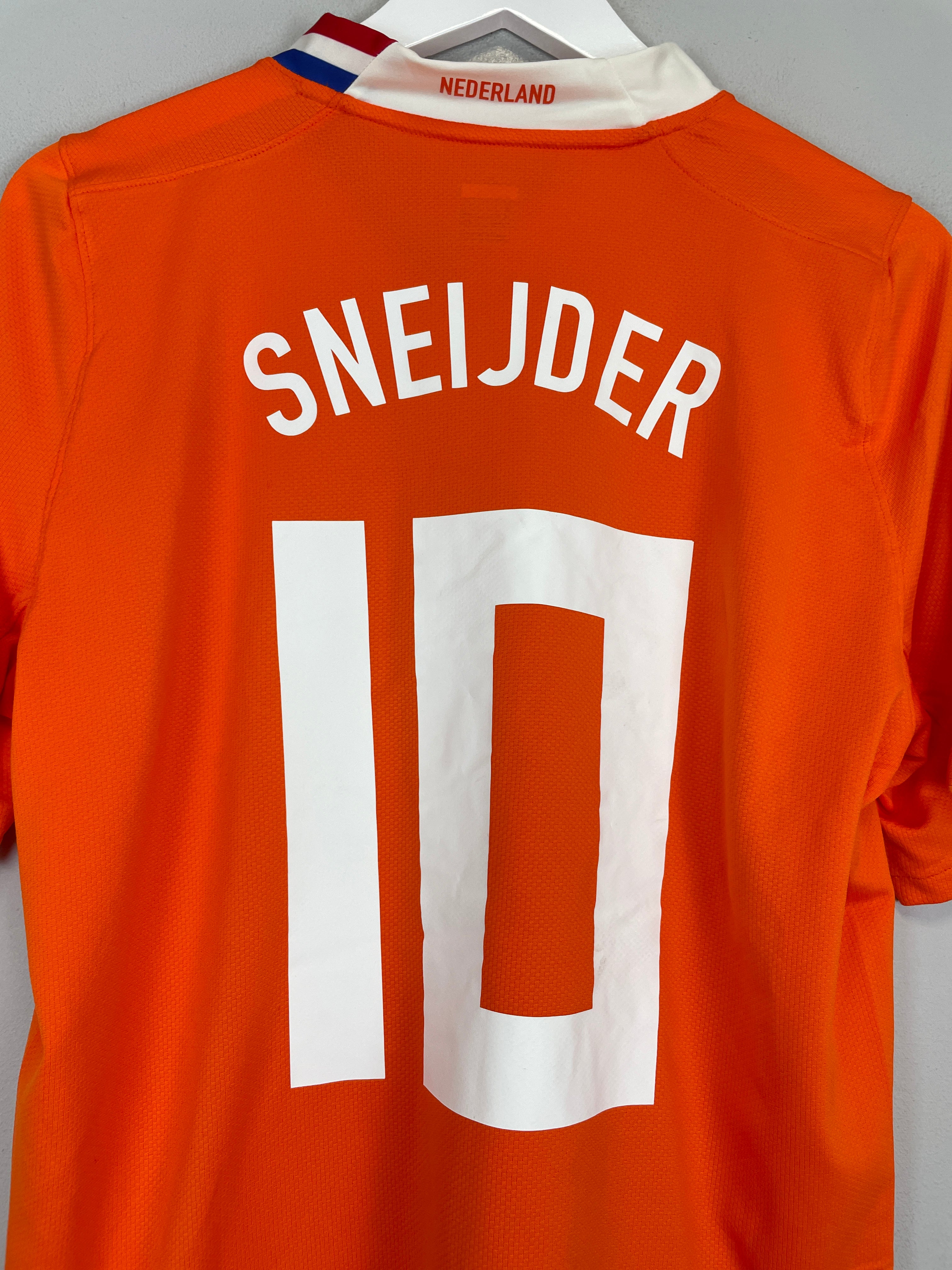 Shop 2008/10 NETHERLANDS SNEIJDER #10 HOME SHIRT (M) NIKE, classic football shirts, vintage football shirts & retro soccer jerseys at Cult Kits