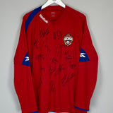 2009/10 CSKA MOSCOW L/S *SQUAD SIGNED* HOME SHIRT (L) REEBOK