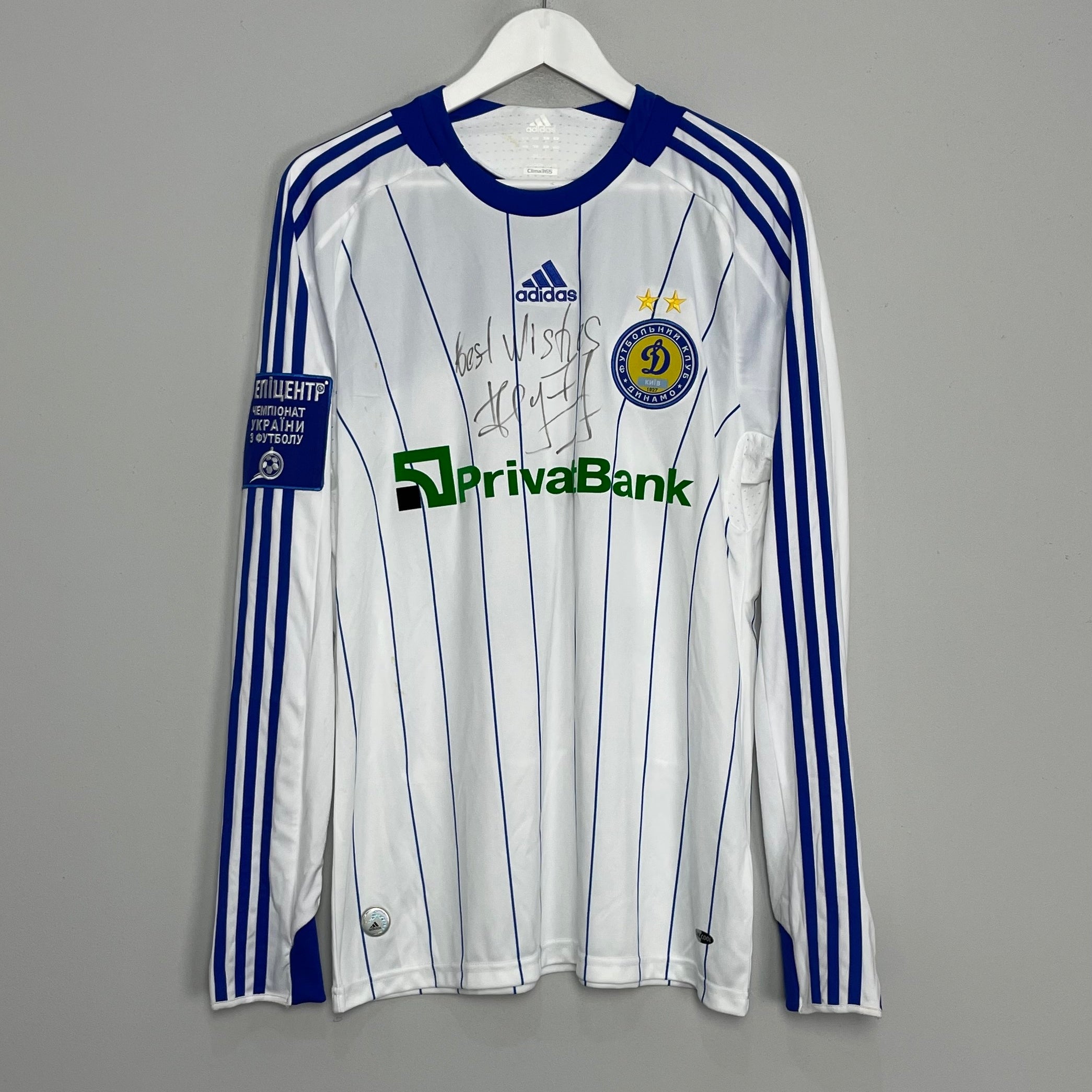Shop 2008/10 DYNAMO KYIV #90 *SIGNED SHEVCHENKO* L/S HOME SHIRT (M) ADIDAS, classic football shirts, vintage football shirts & retro soccer jerseys at Cult Kits