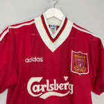 Shop 1995/96 LIVERPOOL HOME SHIRT (S) ADIDAS, classic football shirts, vintage football shirts & retro soccer jerseys at Cult Kits