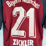 2001/02 BAYERN MUNICH ZICKLER #21 HOME SHIRT (M) ADIDAS