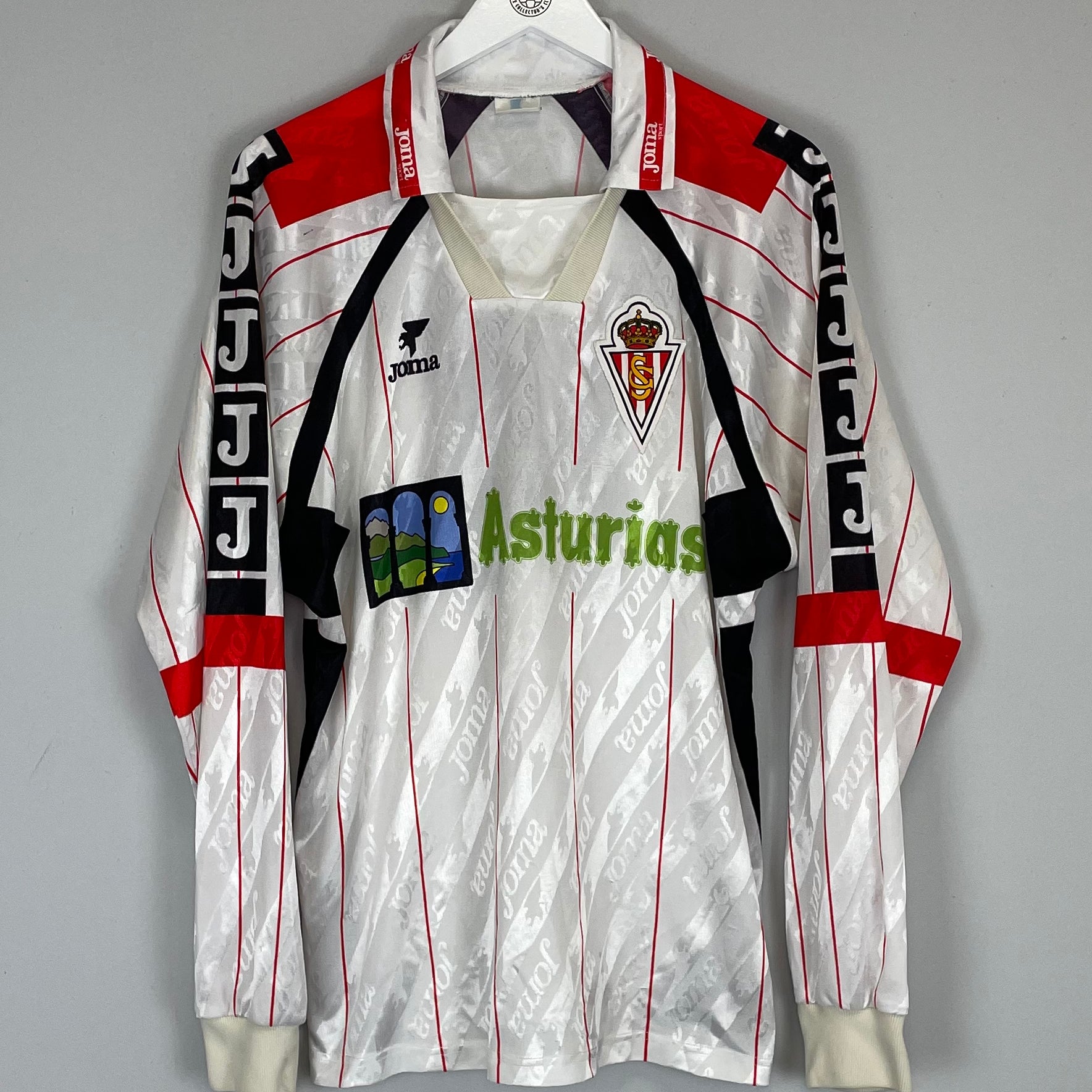 Shop 1994/95 SPORTING GIJON #14 L/S AWAY SHIRT (L) JOMA, classic football shirts, vintage football shirts & retro soccer jerseys at Cult Kits