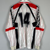 Shop 1994/95 SPORTING GIJON #14 L/S AWAY SHIRT (L) JOMA, classic football shirts, vintage football shirts & retro soccer jerseys at Cult Kits