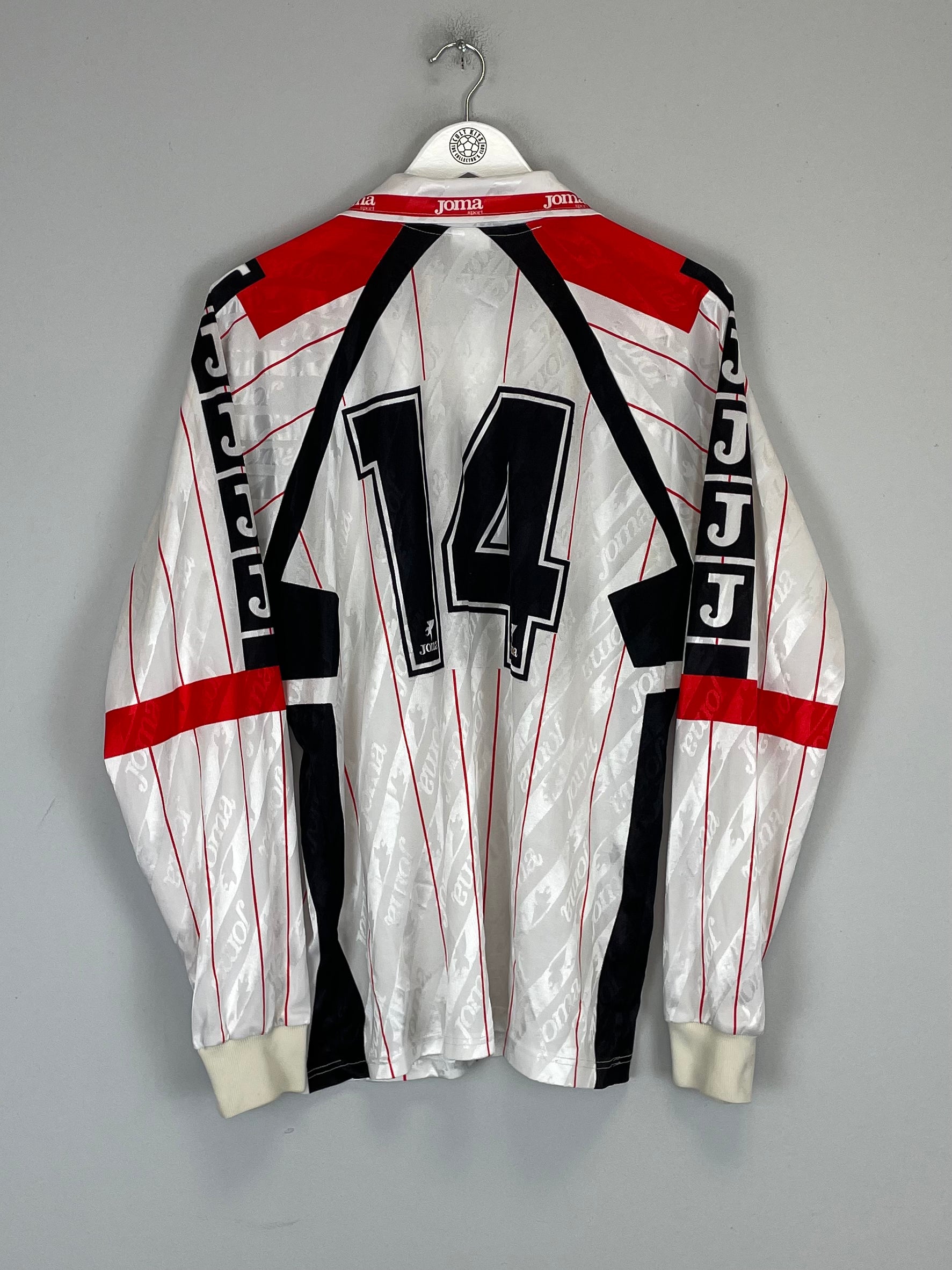 Shop 1994/95 SPORTING GIJON #14 L/S AWAY SHIRT (L) JOMA, classic football shirts, vintage football shirts & retro soccer jerseys at Cult Kits