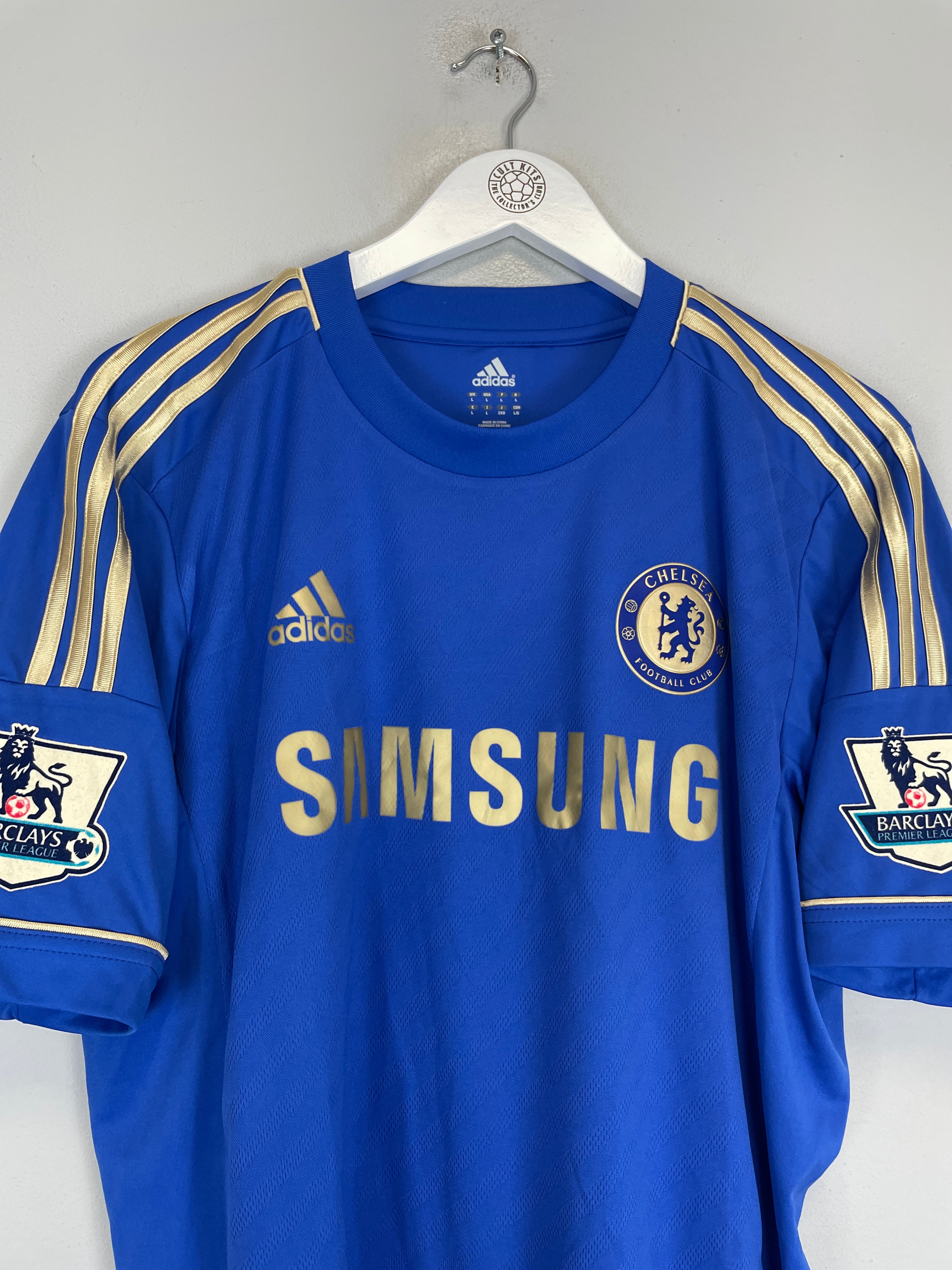 Shop 2012/13 CHELSEA LAMPARD #8 HOME SHIRT (L) ADIDAS, classic football shirts, vintage football shirts & retro soccer jerseys at Cult Kits
