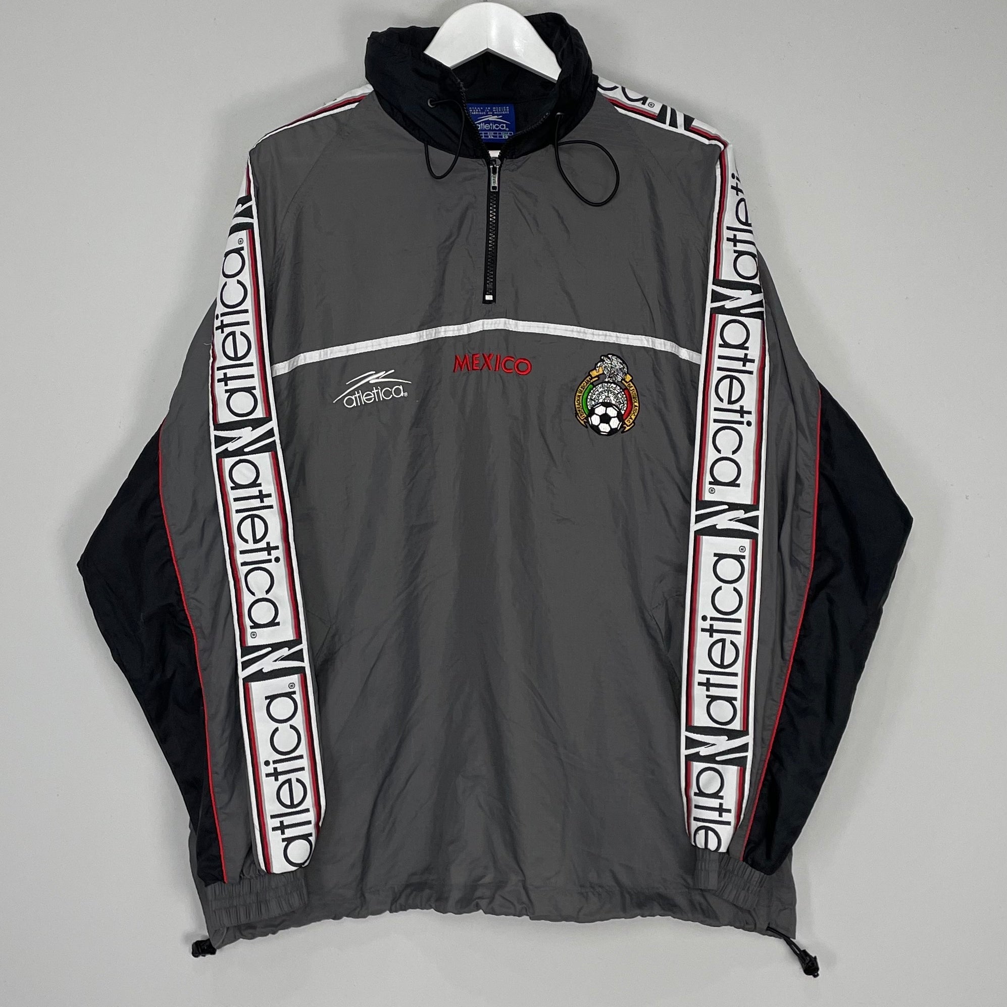 Shop 2000/02 MEXICO 1/4 ZIP WINDBREAKER (XL) ATLETICA, classic football shirts, vintage football shirts & retro soccer jerseys at Cult Kits