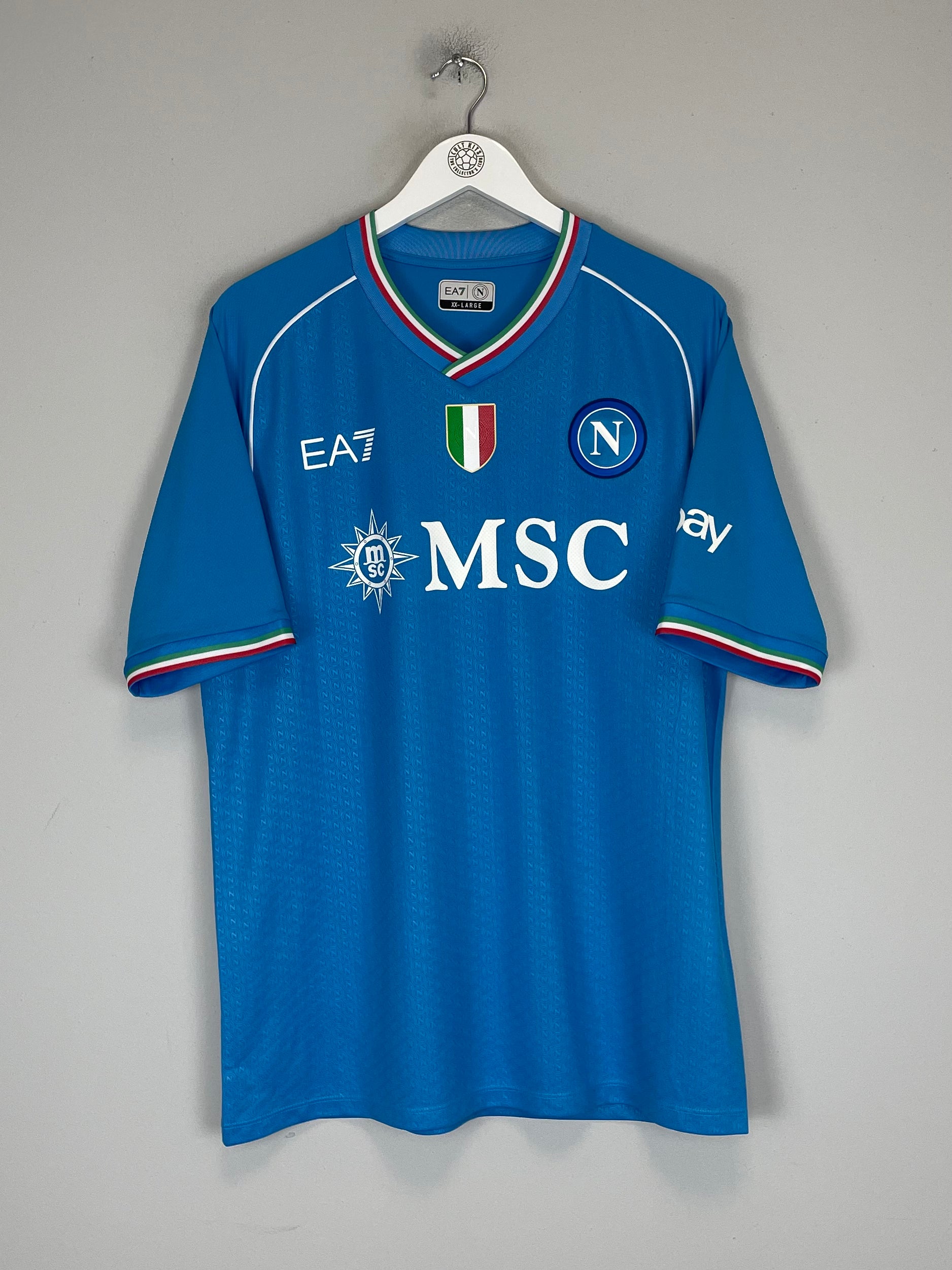2023/24 Napoli Kvaratskhelia #77 Home Shirt (XXL) EA7 – Cult Kits 2023/24 Napoli Kvaratskhelia #77 Home Shirt (XXL) EA7 – Cult Kits