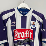 Shop 2002/03 REAL SOCIEDAD HOME SHIRT (L) ASTORE, classic football shirts, vintage football shirts & retro soccer jerseys at Cult Kits