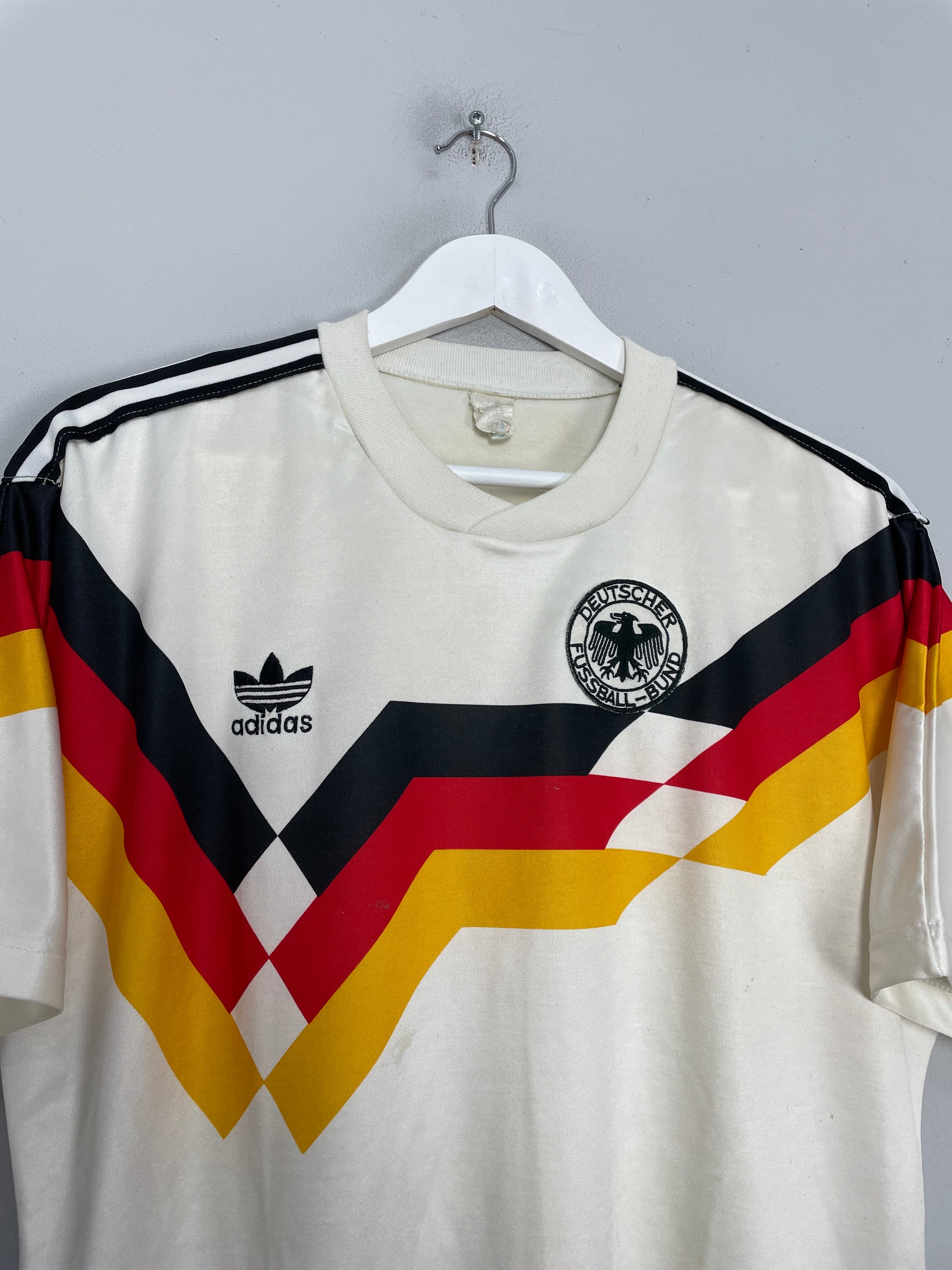 Shop 1988/90 GERMANY HOME SHIRT (M) ADIDAS, classic football shirts, vintage football shirts & retro soccer jerseys at Cult Kits