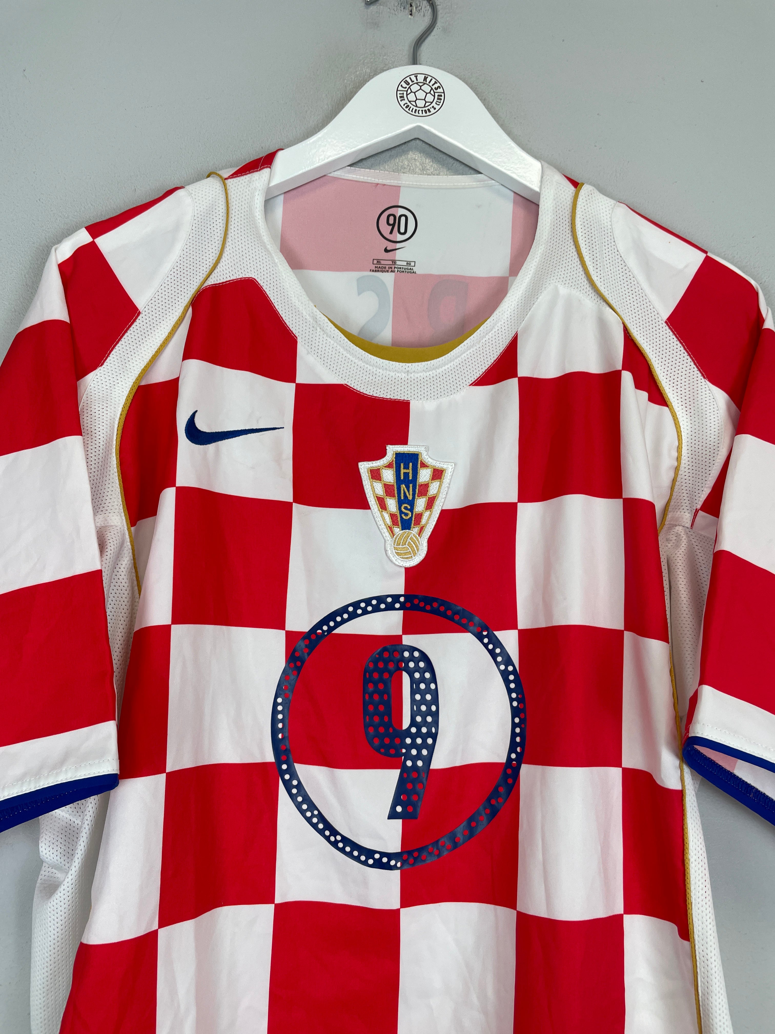 Shop 2004/06 CROATIA PRSO #9 HOME SHIRT (XL) NIKE, classic football shirts, vintage football shirts & retro soccer jerseys at Cult Kits