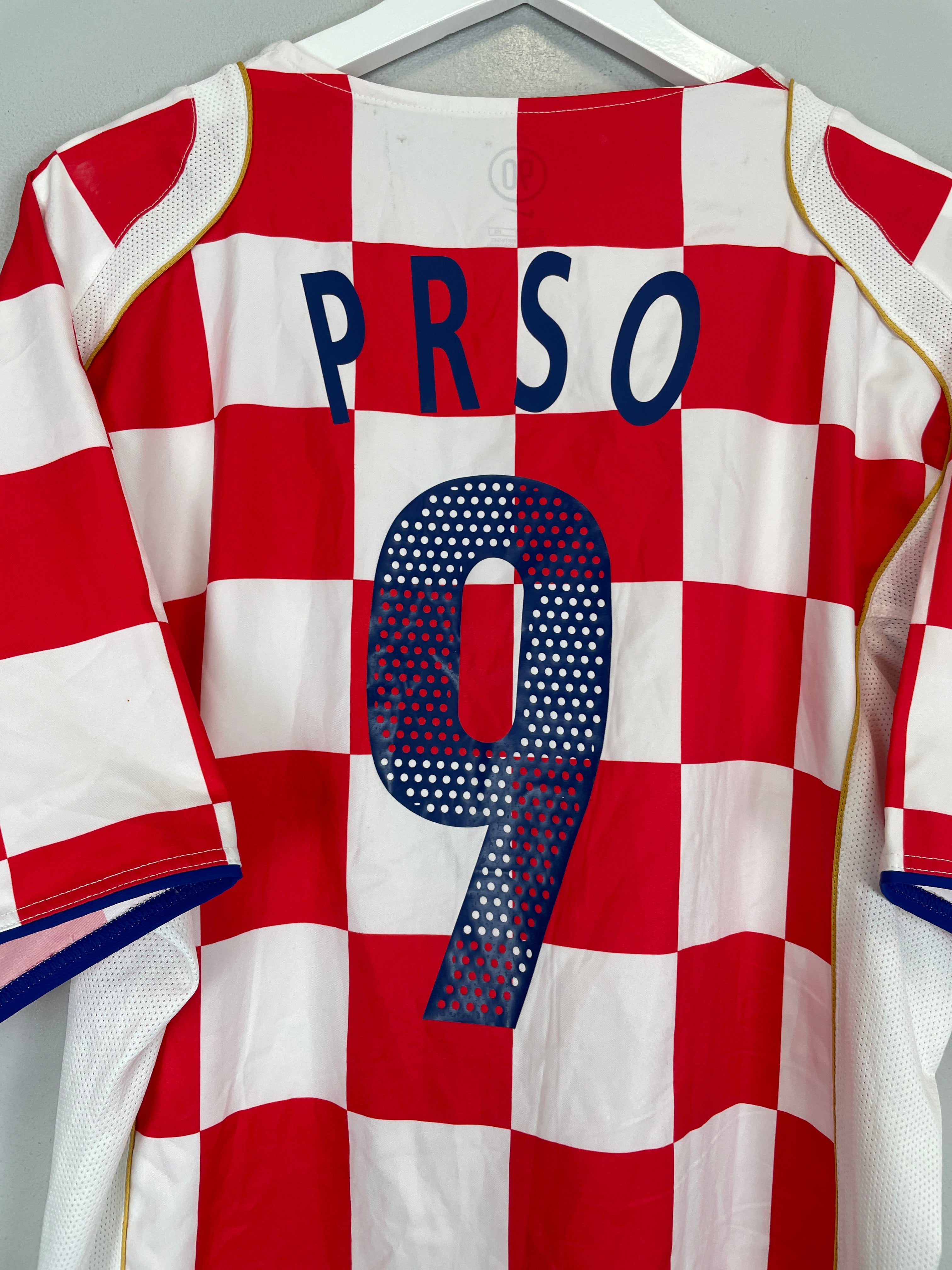 Shop 2004/06 CROATIA PRSO #9 HOME SHIRT (XL) NIKE, classic football shirts, vintage football shirts & retro soccer jerseys at Cult Kits
