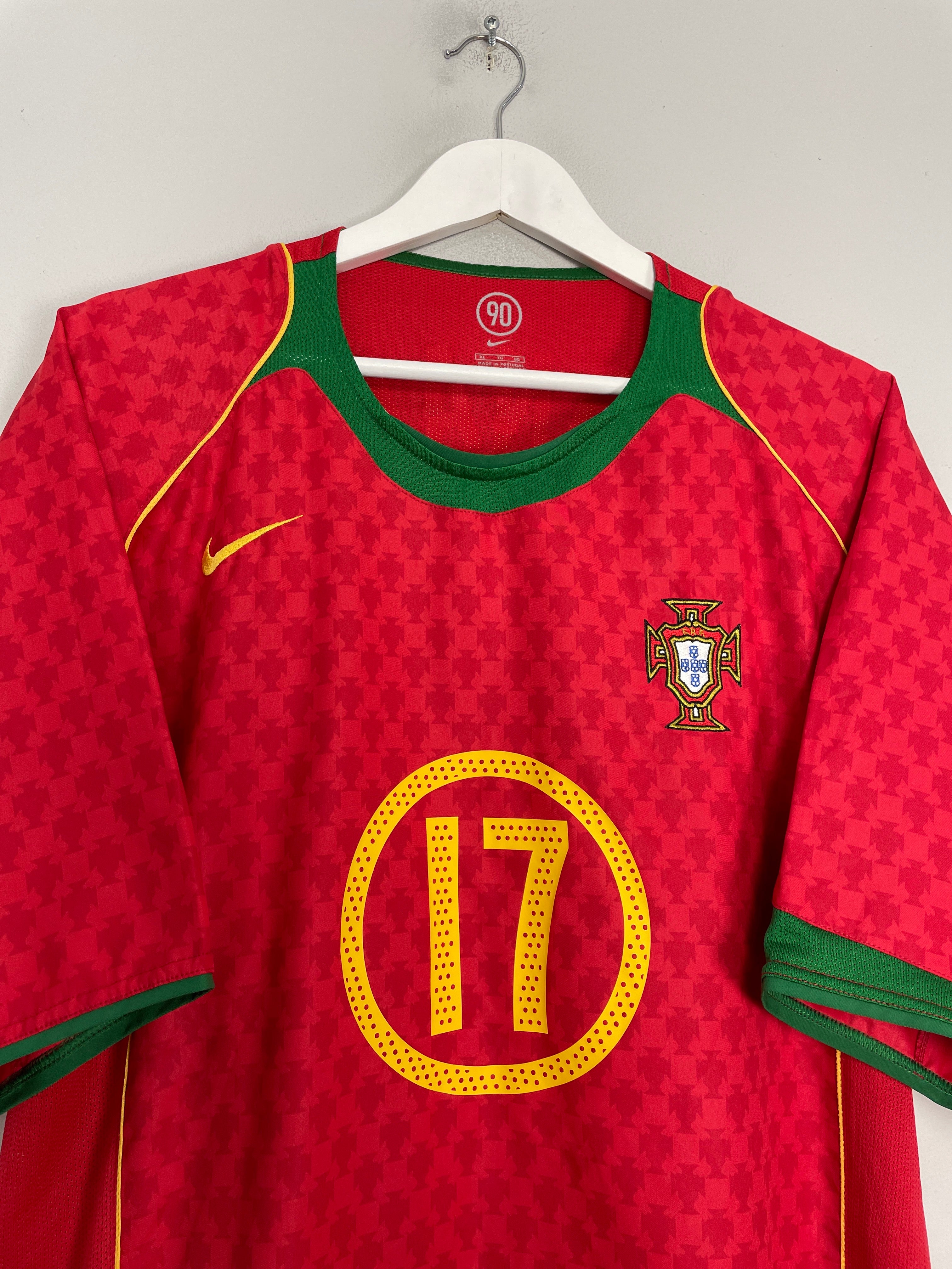 Shop 2004/06 PORTUGAL C.RONALDO #17 HOME SHIRT (XL) NIKE, classic football shirts, vintage football shirts & retro soccer jerseys at Cult Kits