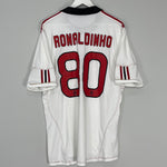 Shop 2010/11 AC MILAN RONALDINHO #80 AWAY SHIRT (XL) ADIDAS, classic football shirts, vintage football shirts & retro soccer jerseys at Cult Kits
