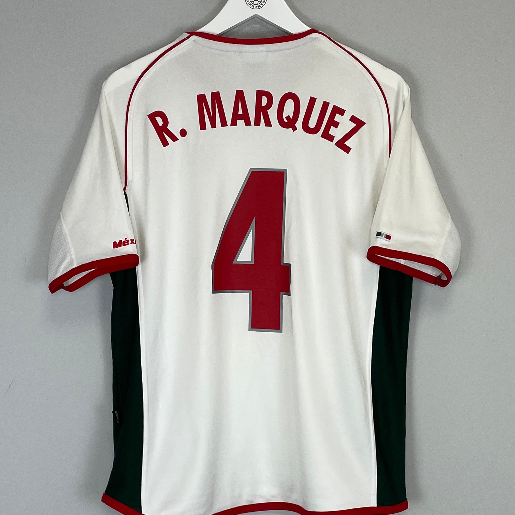 Shop 2002/03 MEXICO R.MARQUEZ #4 AWAY SHIRT (M) ATLETICA, classic football shirts, vintage football shirts & retro soccer jerseys at Cult Kits