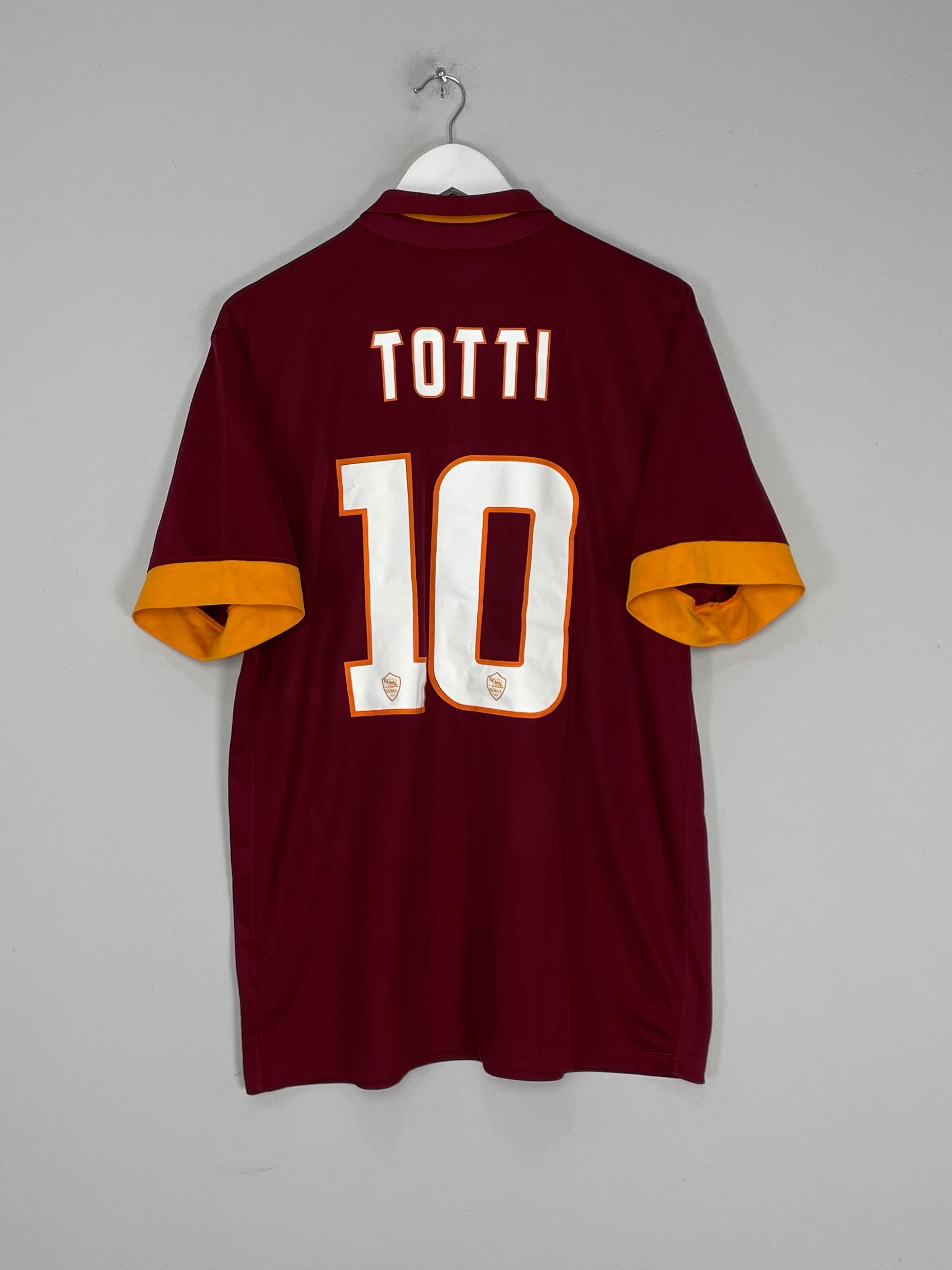Shop 2014/15 ROMA TOTTI #10 HOME SHIRT (XL) NIKE, classic football shirts, vintage football shirts & retro soccer jerseys at Cult Kits
