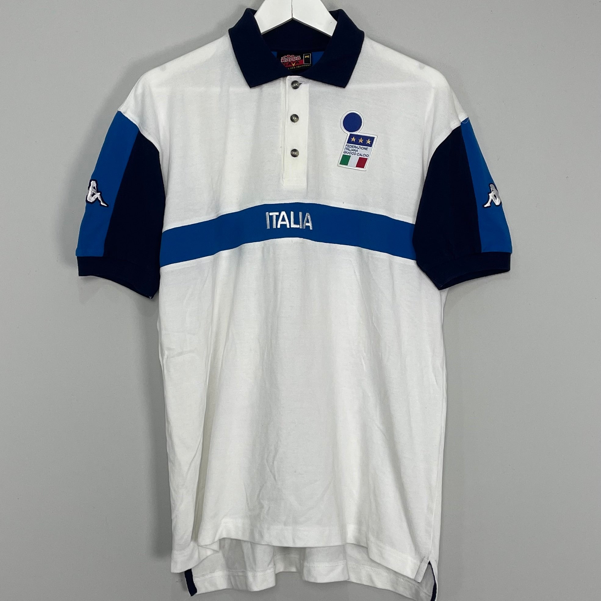 Shop 1999/00 ITALY POLO SHIRT (XL) KAPPA, classic football shirts, vintage football shirts & retro soccer jerseys at Cult Kits