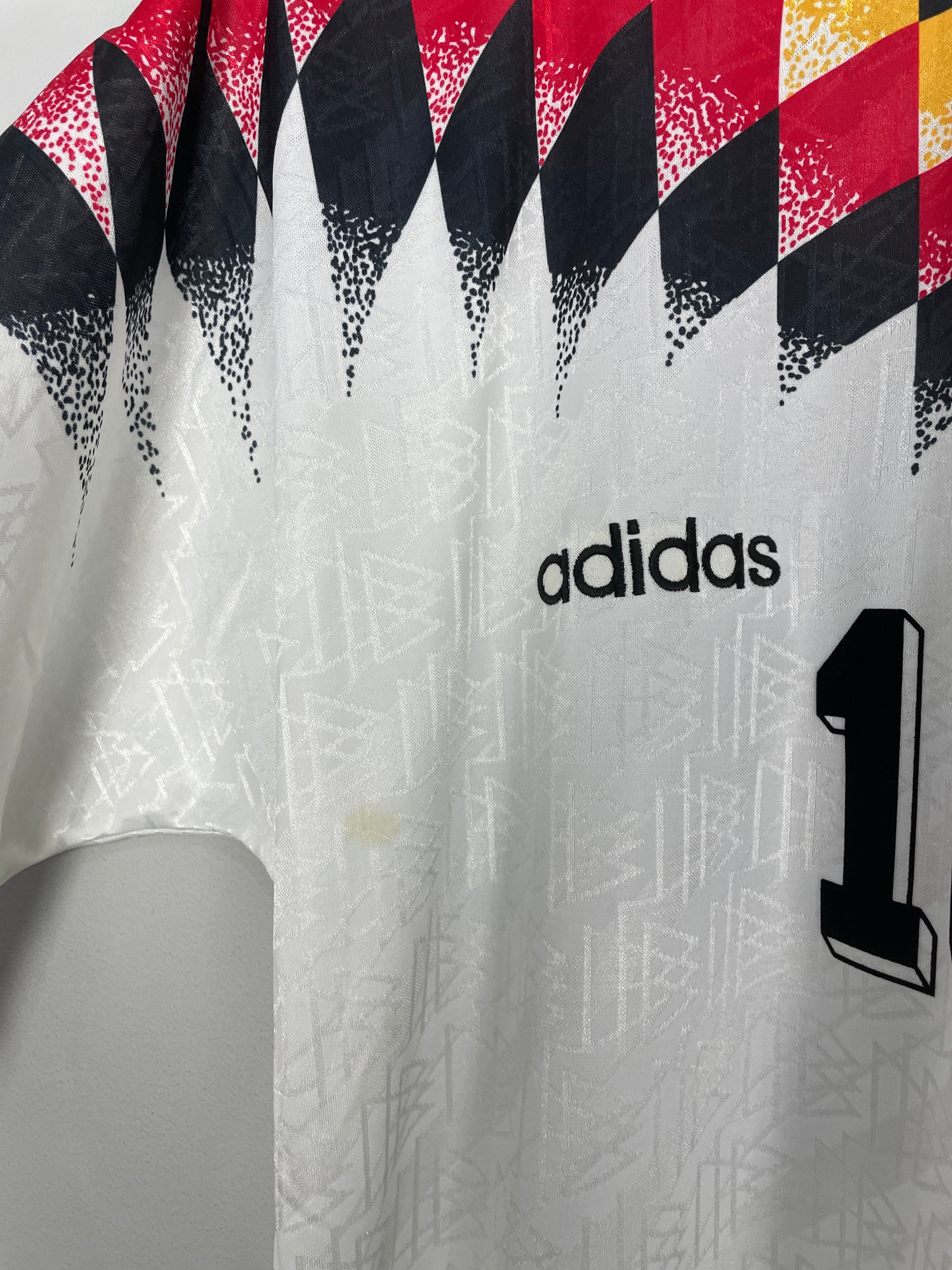 Shop 1994/96 GERMANY MATTHAUS #10 HOME SHIRT (L) ADIDAS, classic football shirts, vintage football shirts & retro soccer jerseys at Cult Kits