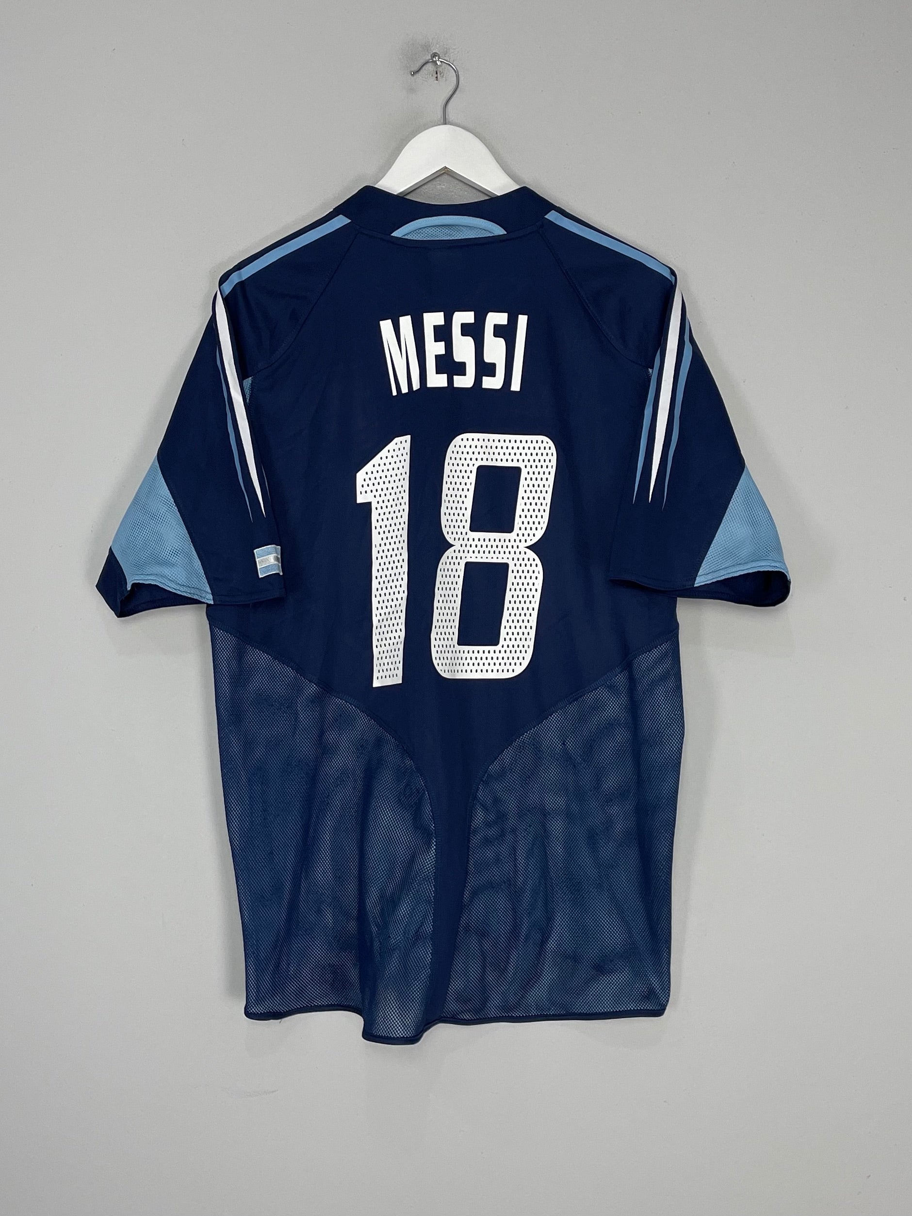 Shop 2004/05 ARGENTINA MESSI #18 AWAY SHIRT (L) ADIDAS, classic football shirts, vintage football shirts & retro soccer jerseys at Cult Kits