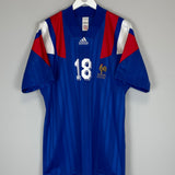 1992/94 FRANCE CANTONA #18 HOME SHIRT (L) ADIDAS