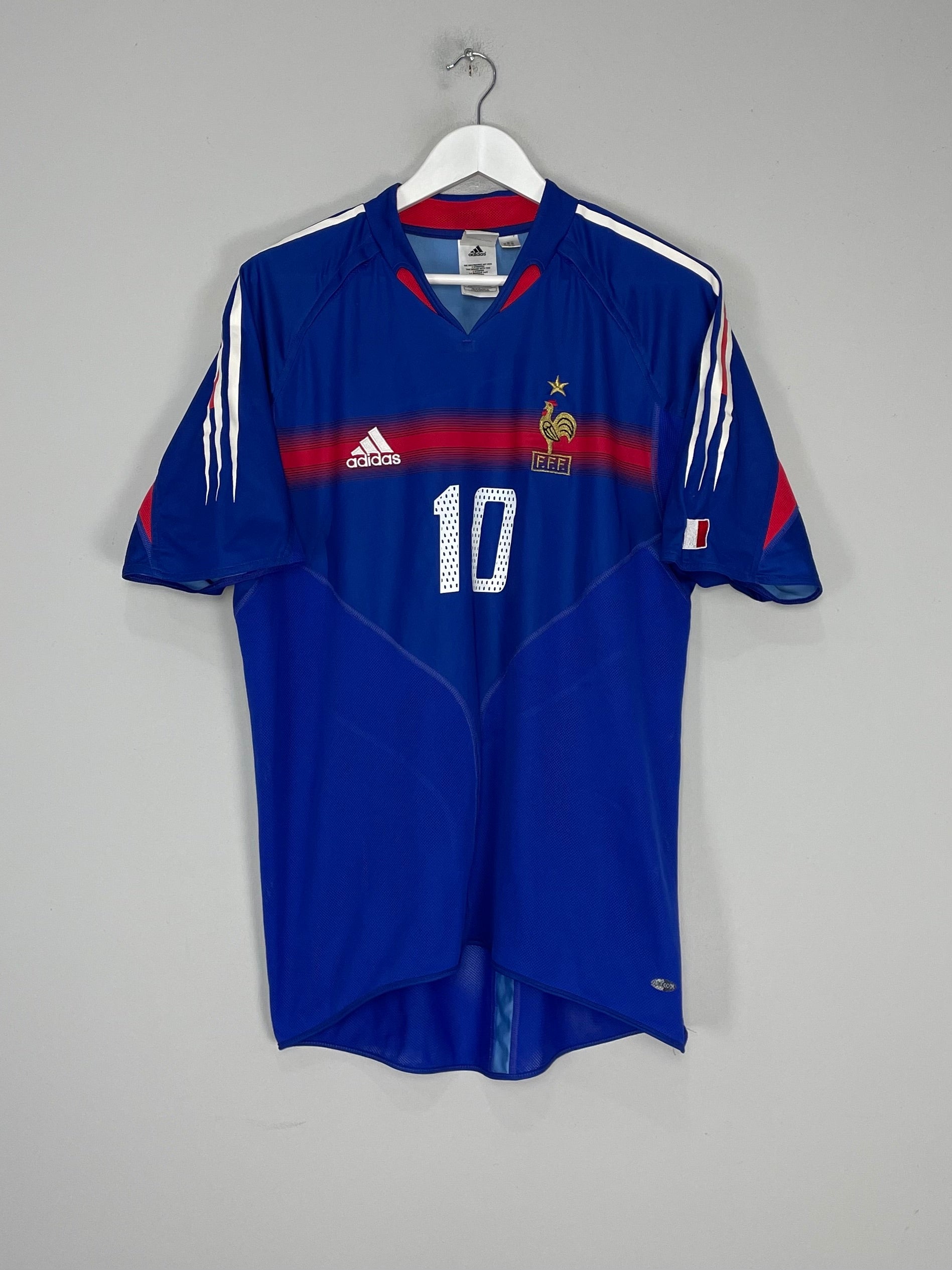 Shop 2004/06 FRANCE ZIDANE #10 HOME SHIRT (L) ADIDAS, classic football shirts, vintage football shirts & retro soccer jerseys at Cult Kits