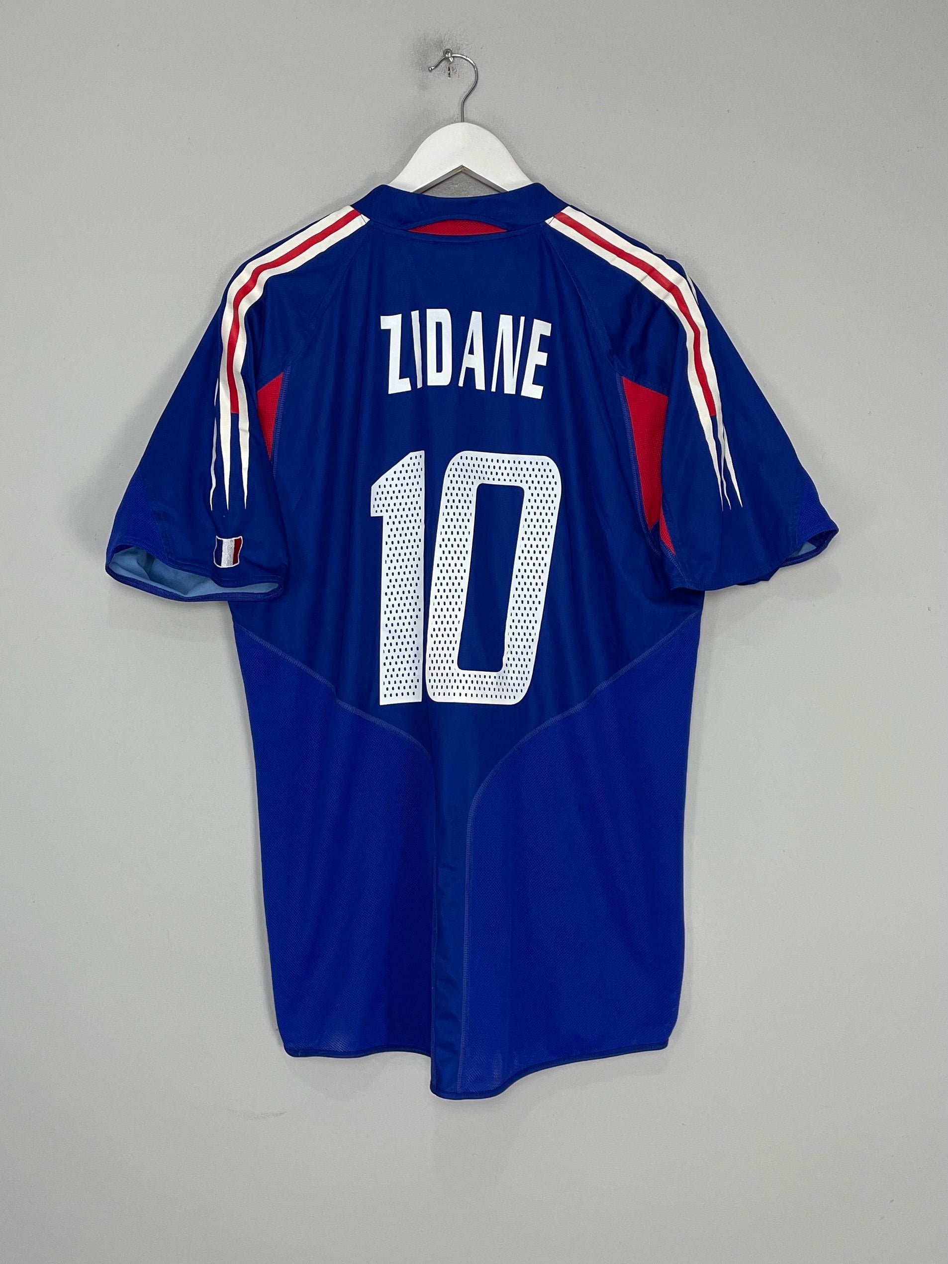 Shop 2004/06 FRANCE ZIDANE #10 HOME SHIRT (L) ADIDAS, classic football shirts, vintage football shirts & retro soccer jerseys at Cult Kits