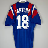 1992/94 FRANCE CANTONA #18 HOME SHIRT (L) ADIDAS