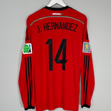 Shop 2014/15 MEXICO J.HERNANDEZ #14 L/S AWAY SHIRT (L) ADIDAS, classic football shirts, vintage football shirts & retro soccer jerseys at Cult Kits