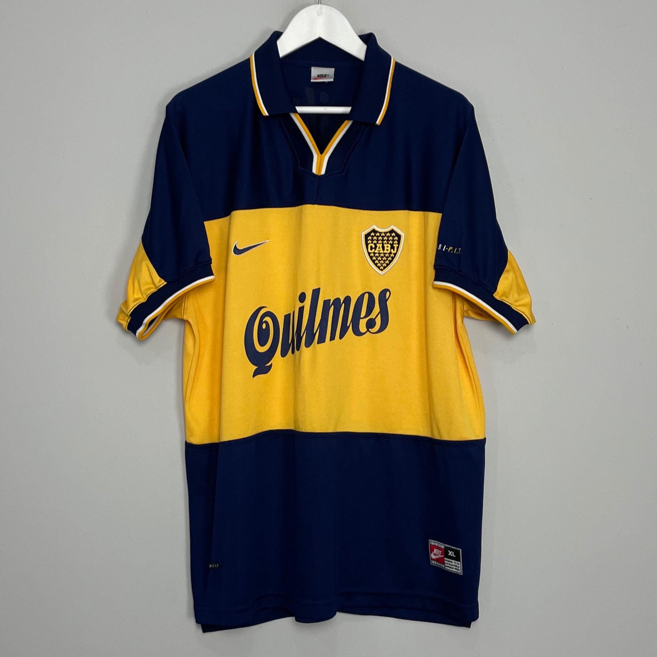 Shop 1998/00 BOCA JUNIORS HOME SHIRT (XL) NIKE, classic football shirts, vintage football shirts & retro soccer jerseys at Cult Kits