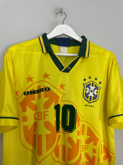 1994/96 BRAZIL RIVALDO #10 HOME SHIRT (L) UMBRO