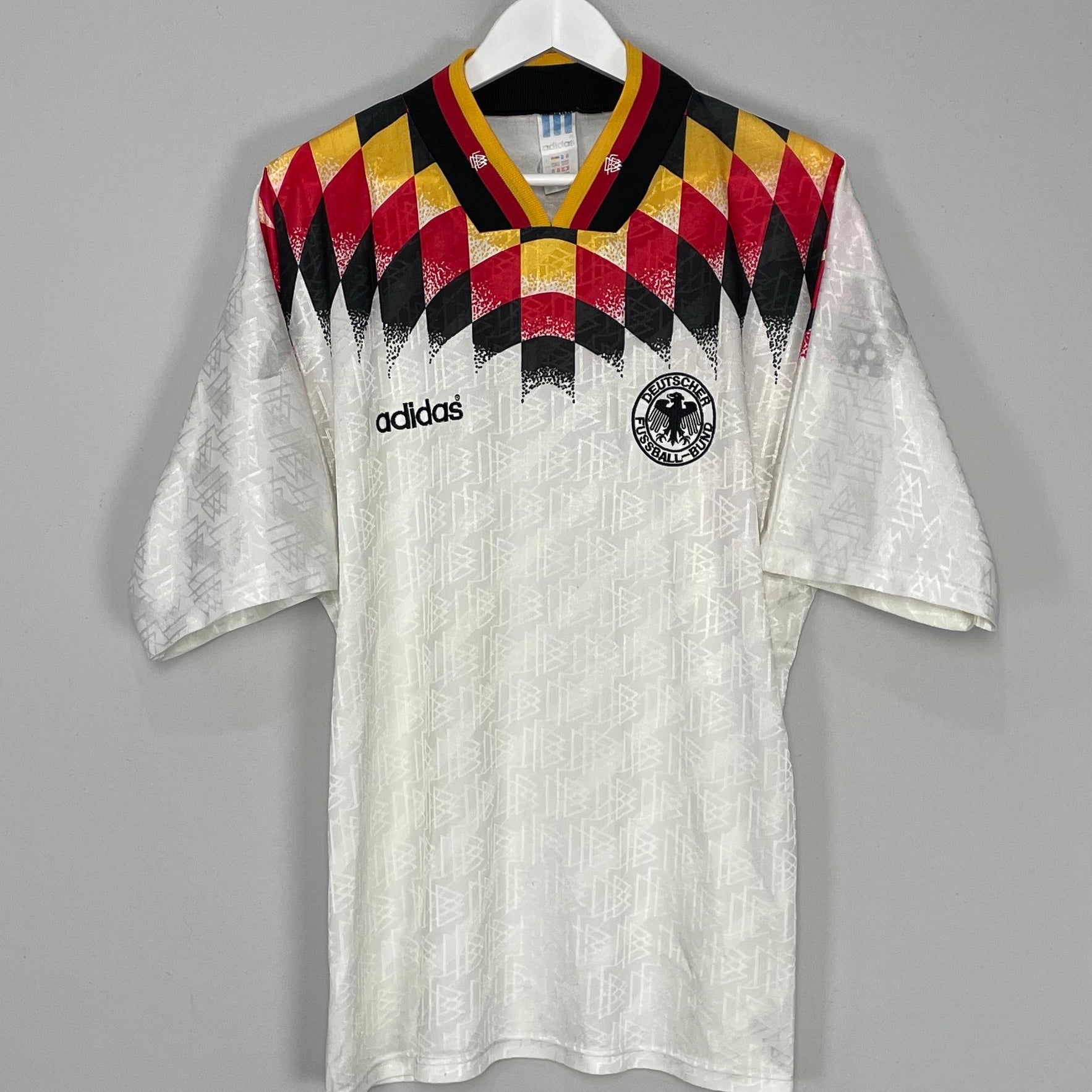 Shop 1994/96 GERMANY HOME SHIRT (L) ADIDAS, classic football shirts, vintage football shirts & retro soccer jerseys at Cult Kits